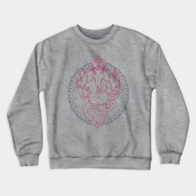 Ganesha - ganesha hindu buddhism elephant with mandala Crewneck Sweatshirt by OutfittersAve